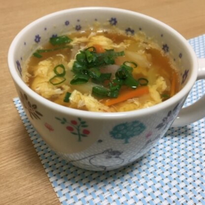 玉子スープのリクエストがあり作りました☆野菜もたっぷりでとっても美味しかったです！